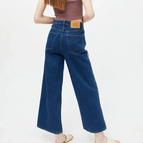 BDG High & Wide Jean - Patchwork Denim NWT Size 25 - Picture 3 of 11